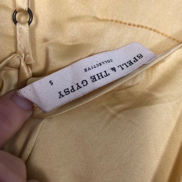 SOLD!! Spell Boudoir Slip Dress in Marigold - Picture 6 of 7